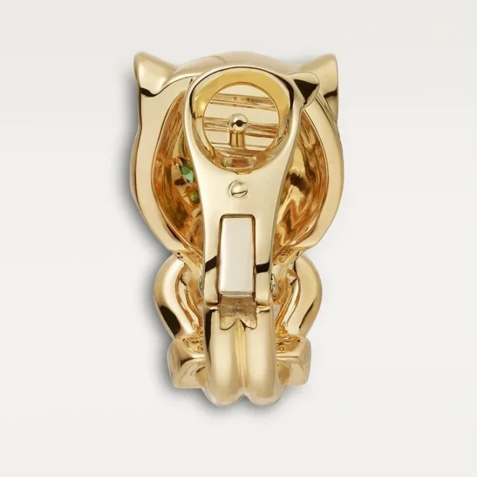 Náušnice Panthere De Cartier – žluté zlato, lak, diamanty, tsavoritové granáty, onyx – Cartier