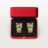 Náušnice Panthere De Cartier – žluté zlato, lak, diamanty, tsavoritové granáty, onyx – Cartier