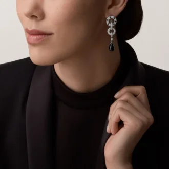 Náušnice Panthere De Cartier, s pavé