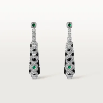 Náušnice [Sur]Naturel – bílé zlato, smaragdy, onyx, diamanty – Cartier