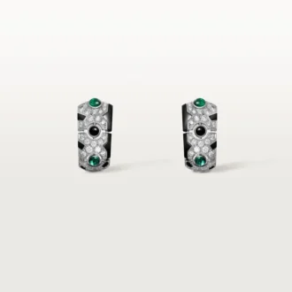 Náušnice [Sur]Naturel – bílé zlato, smaragdy, onyx, diamanty – Cartier