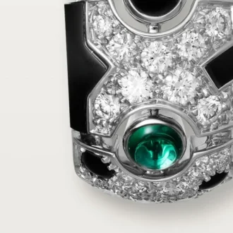 Náušnice [Sur]Naturel – bílé zlato, smaragdy, onyx, diamanty – Cartier