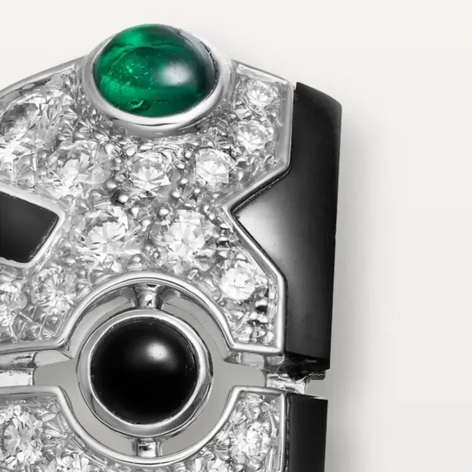 Náušnice [Sur]Naturel – bílé zlato, smaragdy, onyx, diamanty – Cartier