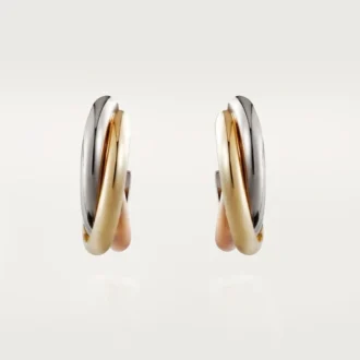 Náušnice Trinity – bílé zlato, žluté zlato, růžové zlato – Cartier