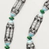 Šperkový náhrdelník – bílé zlato, chalcedon, skarn, tyrkys, černý lak, diamanty – Cartier