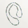Šperkový náhrdelník – bílé zlato, chalcedon, skarn, tyrkys, černý lak, diamanty – Cartier