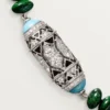 Šperkový náhrdelník – bílé zlato, chalcedon, skarn, tyrkys, černý lak, diamanty – Cartier