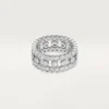 Prsten Broderie De Cartier, třířadý, diamanty