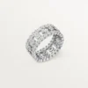 Prsten Broderie De Cartier, třířadý, diamanty