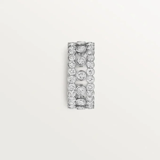 Prsten Broderie De Cartier, třířadý, diamanty