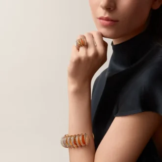 Prsten Cartier Libre Polymorph, chalcedon, diamanty
