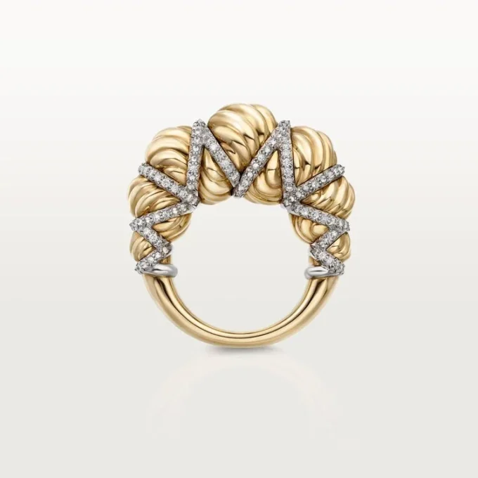 Prsten Cartier Libre Tressage, diamanty
