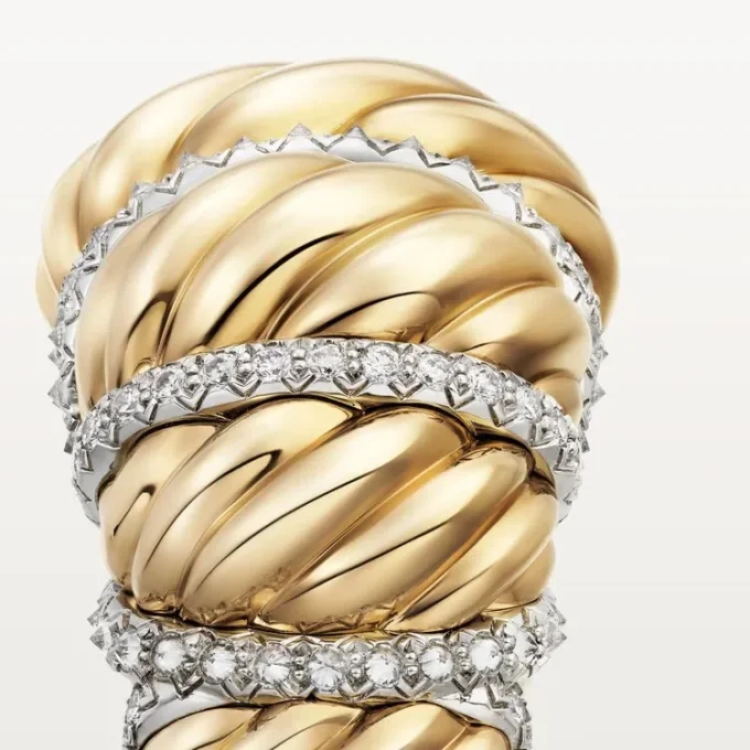 Prsten Cartier Libre Tressage, diamanty