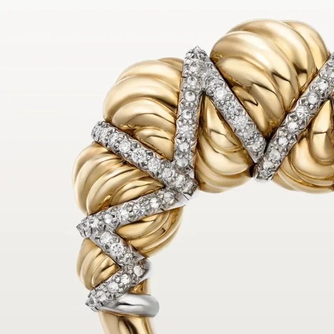 Prsten Cartier Libre Tressage, diamanty