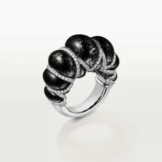 Prsten Cartier Libre Tressage, metakvarcit, diamanty