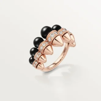 Prsten Clash De Cartier, onyx, extra velký model, diamanty