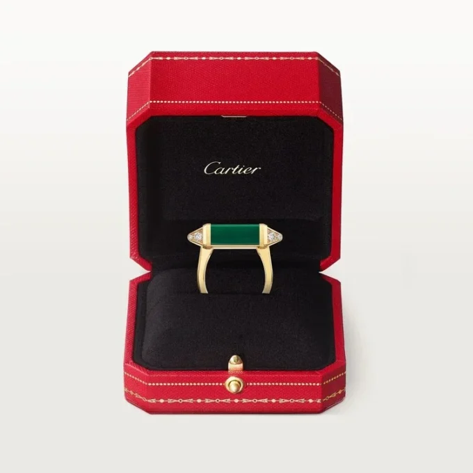 Prsten Les Berlingots De Cartier, částečně osázený