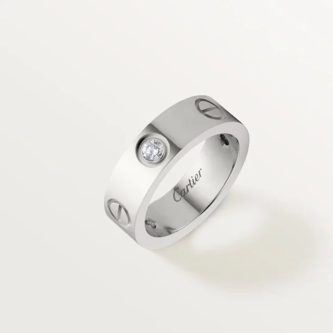 Prsten Love, 3 diamanty – bílé zlato, diamanty – Cartier