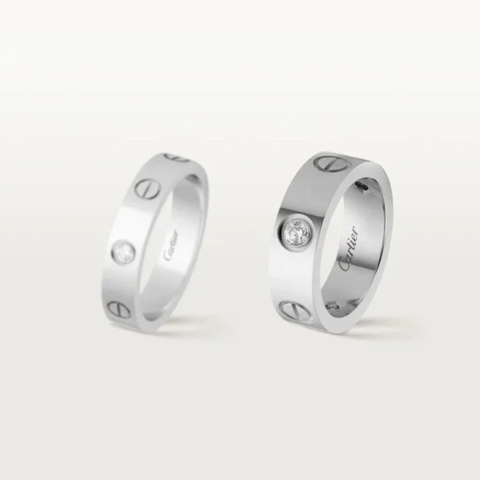 Prsten Love, 3 diamanty – bílé zlato, diamanty – Cartier