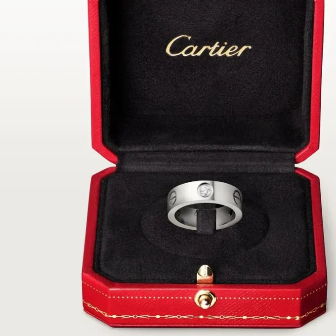 Prsten Love, 3 diamanty – bílé zlato, diamanty – Cartier