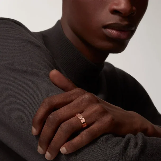 Prsten Love, 3 diamanty – růžové zlato, diamanty – Cartier