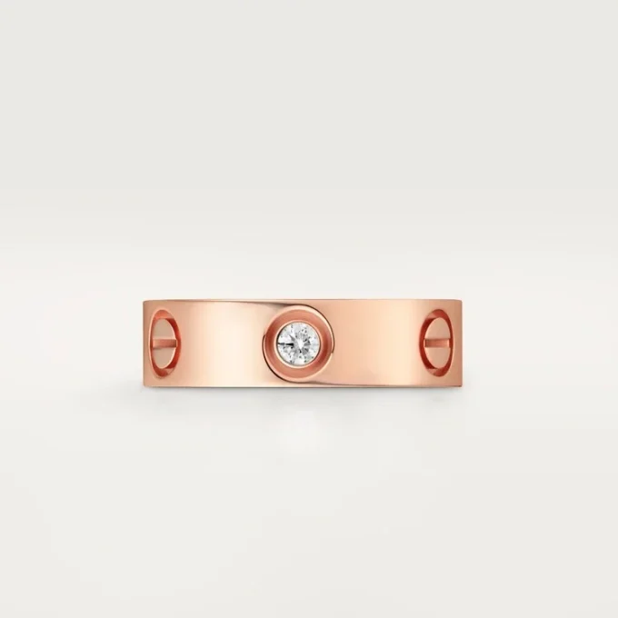 Prsten Love, 3 diamanty – růžové zlato, diamanty – Cartier