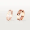 Prsten Love, 3 diamanty – růžové zlato, diamanty – Cartier