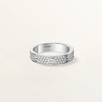 Prsten Love, malý model, s pavé