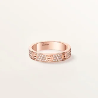 Prsten Love, malý model, s pavé