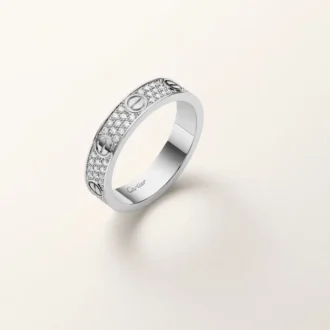 Prsten Love, malý model, s pavé