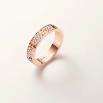 Prsten Love, malý model, s pavé