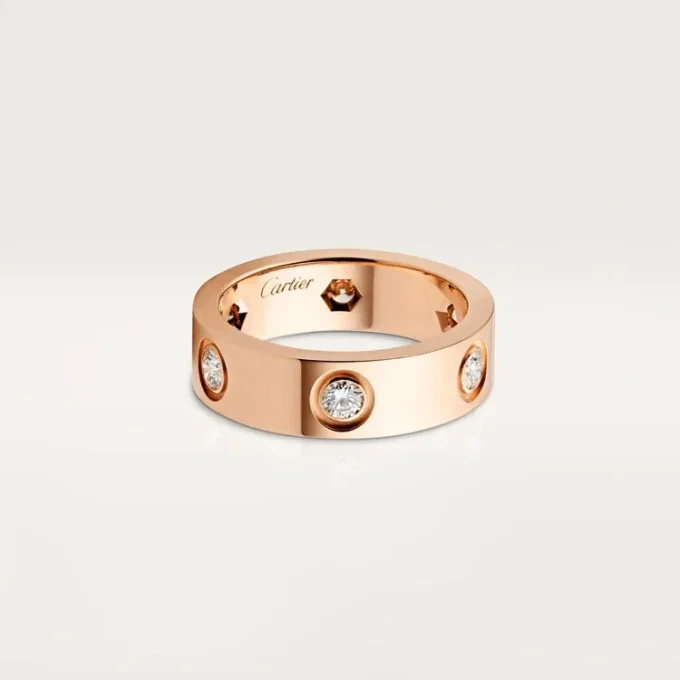 Prsten Love – růžové zlato, diamanty – Cartier