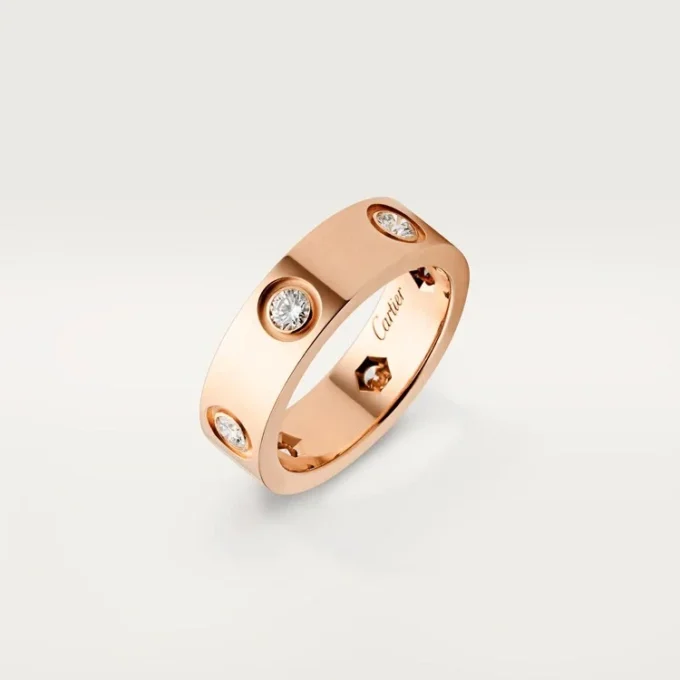 Prsten Love – růžové zlato, diamanty – Cartier