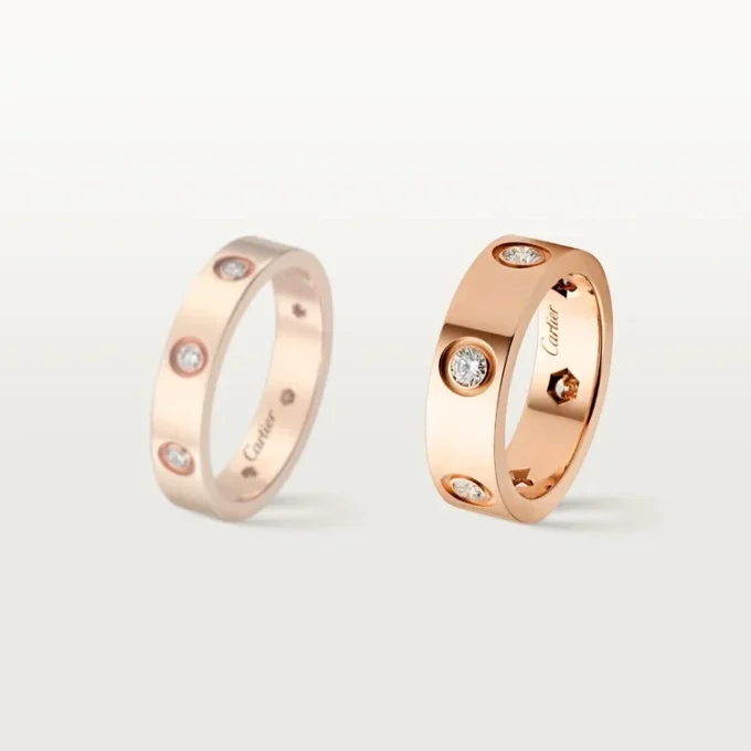 Prsten Love – růžové zlato, diamanty – Cartier