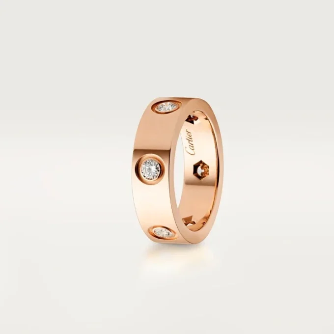 Prsten Love – růžové zlato, diamanty – Cartier