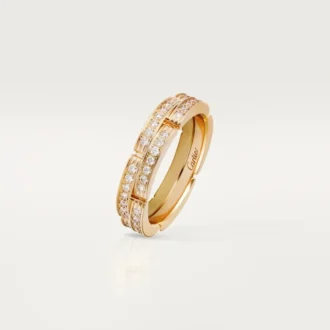 Prsten Maillon Panthere – žluté zlato, diamanty – Cartier
