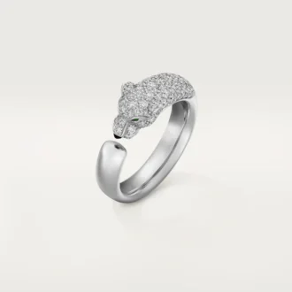 Prsten Panthere De Cartier – bílé zlato, smaragdy, onyx, diamanty – Cartier