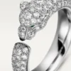 Prsten Panthere De Cartier – bílé zlato, smaragdy, onyx, diamanty – Cartier