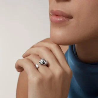 Prsten Panthere De Cartier – bílé zlato, tsavoritové granáty, onyx – Cartier