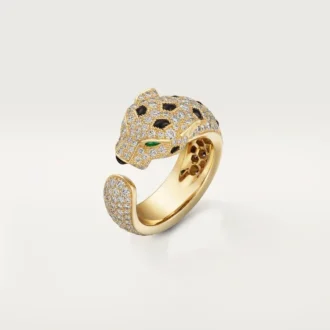 Prsten Panthere De Cartier – žluté zlato, smaragdy, onyx, diamanty – Cartier