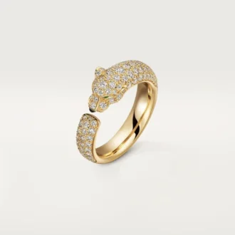 Prsten Panthere De Cartier – žluté zlato, smaragdy, onyx, diamanty – Cartier