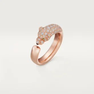 Prsten Panthere De Cartier – růžové zlato, onyx, smaragdy, diamanty – Cartier