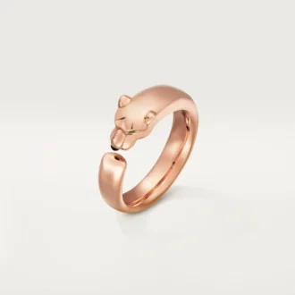 Prsten Panthere De Cartier – růžové zlato, tsavoritové granáty, onyx – Cartier