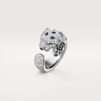 Prsten Panthere De Cartier, střední model, polopavé