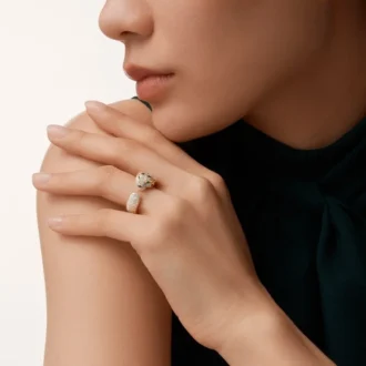 Prsten Panthere De Cartier, střední model, s pavé