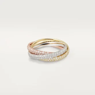 Prsten Trinity, malý model, s pavé