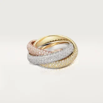 Prsten Trinity, velký model, s pavé