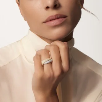Prsten Trinity, velký model, s pavé
