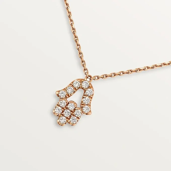 Přívěsek Srdce a symboly – růžové zlato, diamanty – Cartier