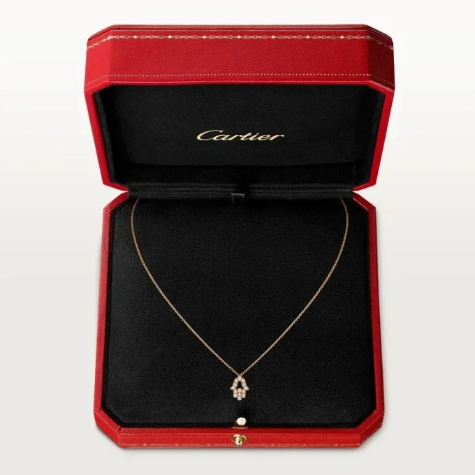Přívěsek Srdce a symboly – růžové zlato, diamanty – Cartier